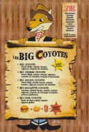 Menu Le Coyote Burgers - Les big coyotes