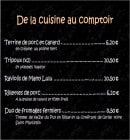 Menu Le Dahu - Plats