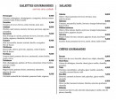 Menu Le Galuchat - Les salades et crêpes gourmandes