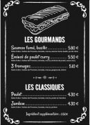 Menu Le Grain de Blé - Sandwichs gourmands et classiques