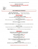 Carte et menu de Les Fondues de la Daurade à Toulouse — Formules, entrées et plats