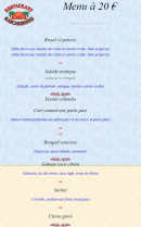Carte et menu de Les Mascareignes Patrice à Toulouse — Le menu à 20€