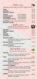 Carte et menu de Ma-Ma Sushi à Toulouse — Les makis , sushis,......