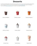 Menu Mc Donald's - Les desserts