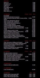 Menu Royal Buffet - Les digestifs, vins rouges,....