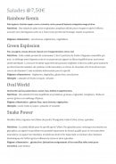 Carte et menu de TDS Fitness Food Bar à Toulouse — Salades
