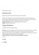 Carte et menu de TDS Fitness Food Bar à Toulouse — Plats vegetariens