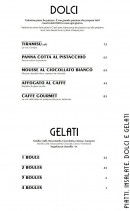 Menu Valentina – Le Clan des Mamma - Les desserts et glaces