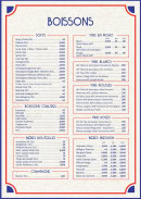 Menu Jacques - Les boissons