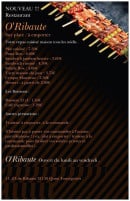 Menu O'Ribaute - Les repas, les boissons et autres