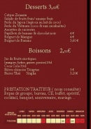 Carte et menu de Zenazia à Quint Fonsegrives — Boissons et desserts