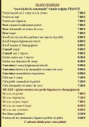 Carte et menu de Zenazia à Quint Fonsegrives — Plats