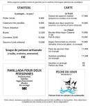 Carte et menu de La Cabane d'Olivier à Gratentour — Les starters et carte
