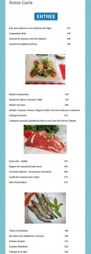 Menu Ô Tradition - Entrées 
