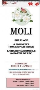 Menu Moli - carte et menu MoliTournefeuille