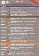 Menu Pool'house - Les pizzas