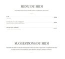 Carte et menu de Family Fourchette à Lapeyrouse Fossat — Le menu du midi
