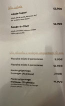 Menu Le MaCam’s - Les salades et planches