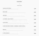 Carte et menu de Monsieur Faur à Cazeres — Les desserts