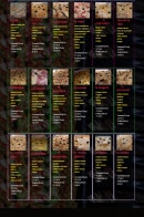 Menu Piz à eve - Les pizzas (suite)