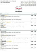 Menu Le Kiosque à Pizzas - Les pizzas