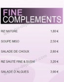 Menu Fine & sushi - Les compléments