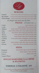 Menu Le Mallaury - Les burgers, pizza, pâtes et moules