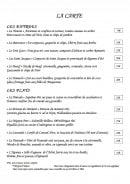 Menu D'Cadei - Entrées et plats 