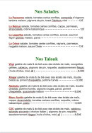 Menu Txiki Burger - Les salades et Taloak