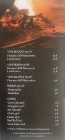 Menu Pizza Volvestre - Les boissons