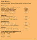 Carte et menu de Resto de La Halle à Montesquieu Volvestre — La carte des vins