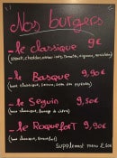 Menu Le J&J - Les burgers