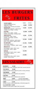 Menu Chez Marc & Mimi - Les burgers et salades