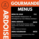 Menu Ardoise Gourmande - Les menus