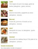 Menu P'tits Plats 31 - Exemple de menu de la semaine