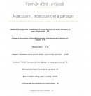 Carte et menu de La felicità trattoria à Ramonville Saint Agne — Formule d'été