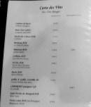 Menu Auberge Terre des Vents - Les vins rouges