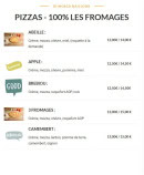 Menu Di Mosca - Les 100% fromages