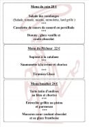 Carte et menu de La Cuisine de dany à Sainte Foy d'Aigrefeuille — Les menus suites