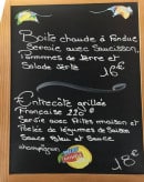 Menu Au Paddock - Un exemple de menu du jour