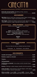 Carte et menu de Cinecitta à Muret — Les pizzas