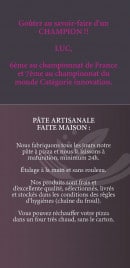 Menu La Promenade du Pacri - Informations 