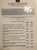 Menu Di Capo - Les pizzas