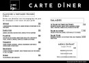 Menu Le Carré des Sports - La carte dîner