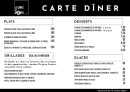 Menu Le Carré des Sports - La carte dîner suite