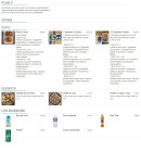 Menu Aloé Vega - Plan v et boissons