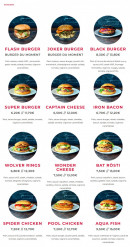 Menu Heroes Coffee - Les burgers