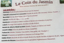 Menu Le Coin du Jasmin - Les entrées