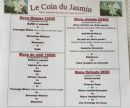 Menu Le Coin du Jasmin - Les menus