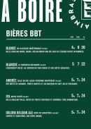 Carte et menu de BBT Brasseur Toulousain à Cornebarrieu — Les bières bbt